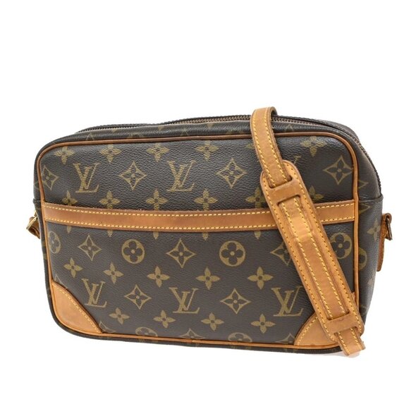 LOUIS VUITTON Trocadero 27 Shoulder Bag Monogram Leather Brown
